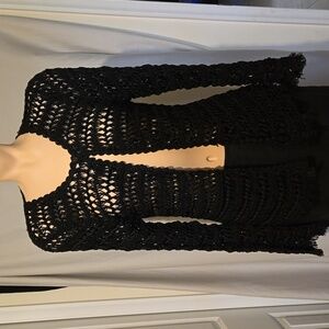 Chico's open croched sweater / jacket.